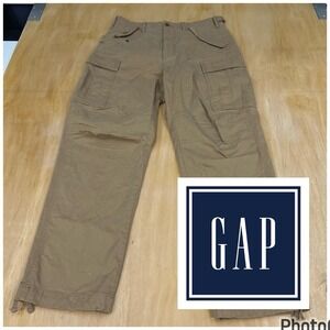 Gap Military Cargo Pants Mens 32x30 Relaxed Fit Cotton Stretch Mission Tan